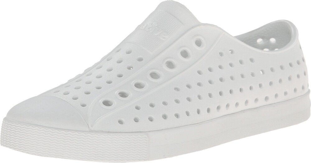 NATIVE SHOES, JEFFERSON, ADULT SHOE, SHELL WHITE/SHELL WHITE, 11 M US WOMEN/9 M